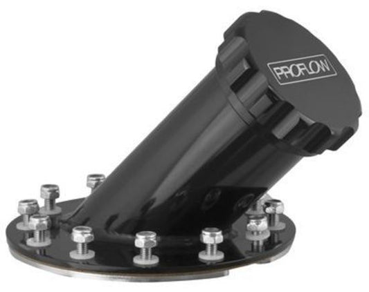 Proflow PFEFCA001 Fuel Filler Neck Aluminium Black 45 Degree 2 " Diameter 12-Bolt Flange Each