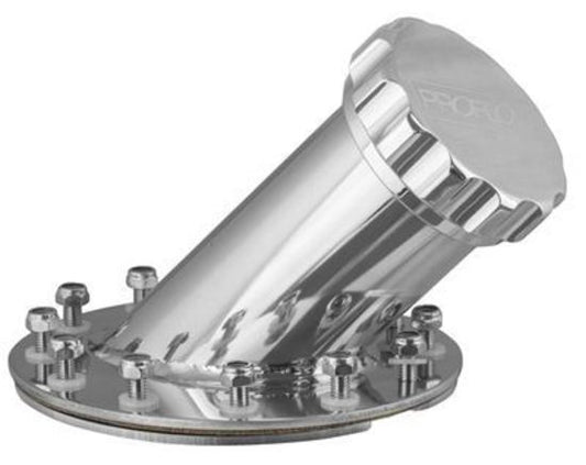 Proflow PFEFCA001P Fuel Filler Neck Aluminium Polished 45 Degree 2 " Diameter 12-Bolt Flange Each