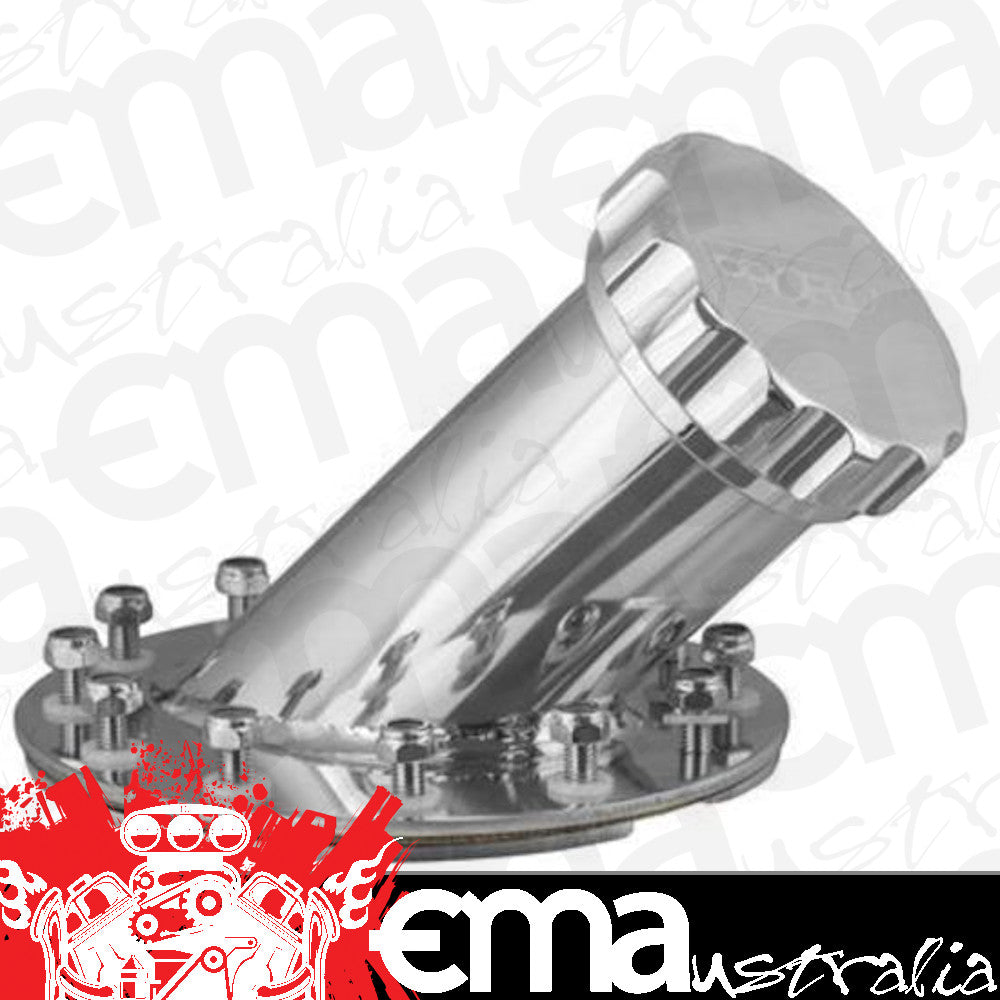 Proflow PFEFCA001P Fuel Filler Neck Aluminium Polished 45 Degree 2 " Diameter 12-Bolt Flange Each