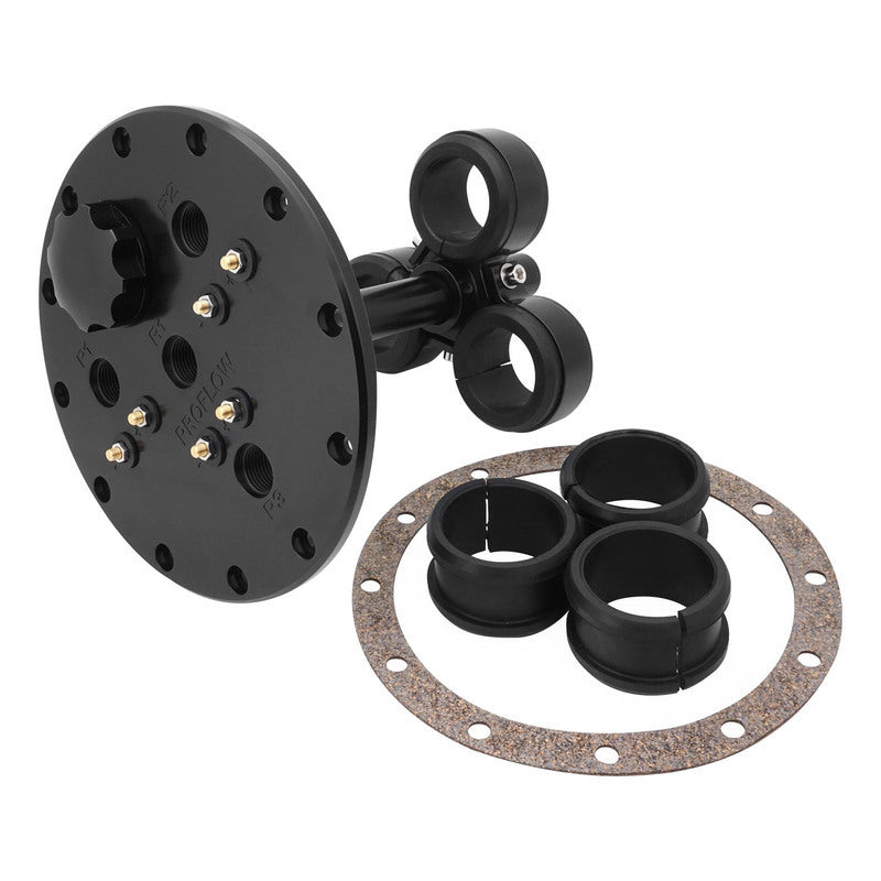 Proflow PFEFCA003-1 Triple Fuel Pump Hanger Mounts 39mm & 46mm Fuel Pumps 170mm PCD Billet Aluminium Black Anodised