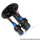 Proflow PFEFCA003-1 Triple Fuel Pump Hanger Mounts 39mm & 46mm Fuel Pumps 170mm PCD Billet Aluminium Black Anodised