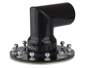 Proflow PFEFCA004BK Fuel Filler Neck Aluminium Black 90 Degree 2 1/2 " Diameter 12-Bolt Flange Each