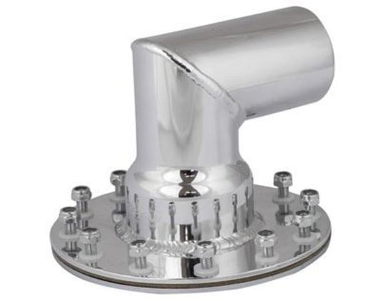 Proflow PFEFCA004P Fuel Filler Neck Aluminium Polished 90 Degree 2 1/2 " Diameter 12-Bolt Flange Each