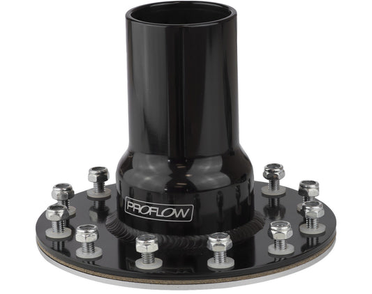 Proflow PFEFCA005BK Fuel Filler Neck Aluminium Black Straight 2 " Diameter 12-Bolt Flange Each