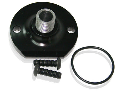 Aeroflow Performance Products AF64-2055BLK Chev Spin On Filter Mount Billet Non Bypass