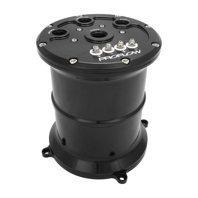 Proflow PFEFCA020 Surge Tank Kit Triple 39mm Fuel Pumps EFI 2.5L Billet Aluminium Black Anodised