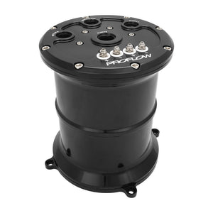 Proflow PFEFCA020 Surge Tank Kit Triple 39mm Fuel Pumps EFI 2.5L Billet Aluminium Black Anodised