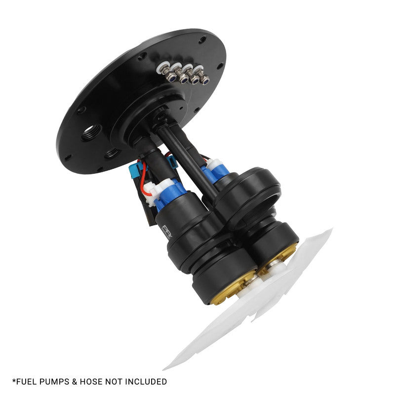 Proflow PFEFCA020 Surge Tank Kit Triple 39mm Fuel Pumps EFI 2.5L Billet Aluminium Black Anodised