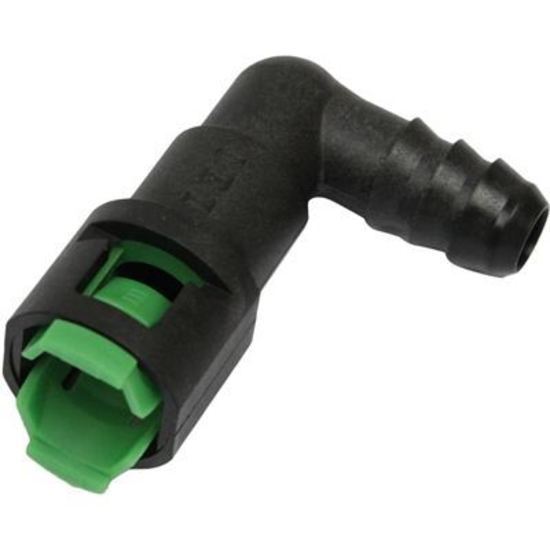 Proflow PFEFLQR092 Fuel Line Connectors Nylon 5/16" Female QR 90 Degree to 3/8" (10mm) Barb Each