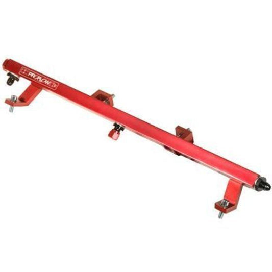 Proflow PFEFRKFD6R Fuel Rail Kit Billet Aluminium Red Anodised For Ford Falcon Barra XR6 Turbo BA-BF