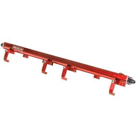 Proflow PFEFRKRB30R Fuel Rails Kit Billet Aluminium Anodised Red Commodore For Nissan RB30