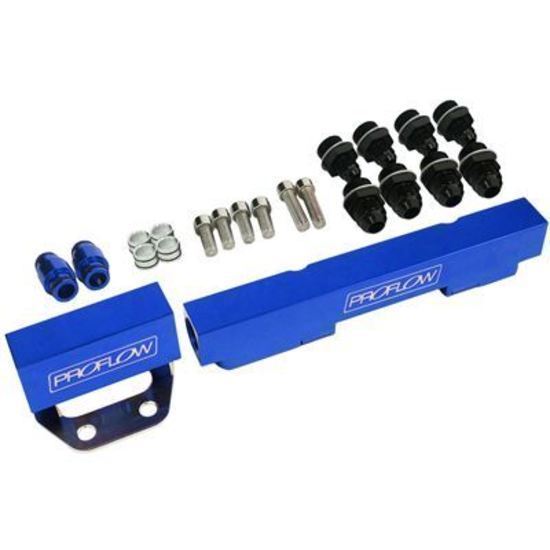 Proflow PFEFRKRX45B Fuel Rails Kit Billet Aluminium Anodised Blue For Mazda Rotary Series 4&5