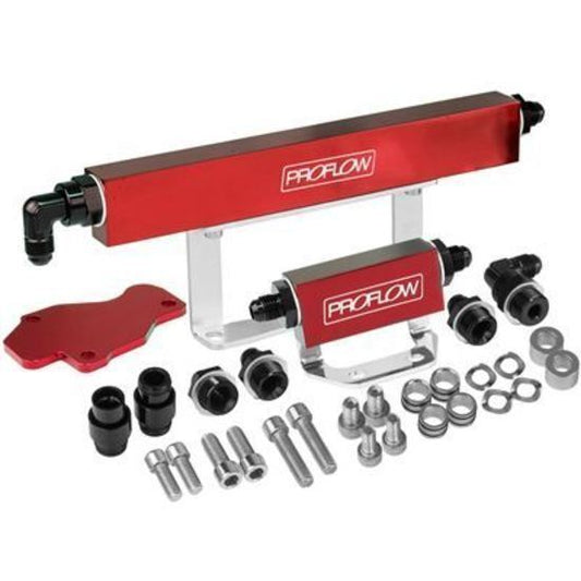 Proflow PFEFRKRX6R for Mazda Rotary Fuel Rail Kit Series 6 Red Flow Series 2