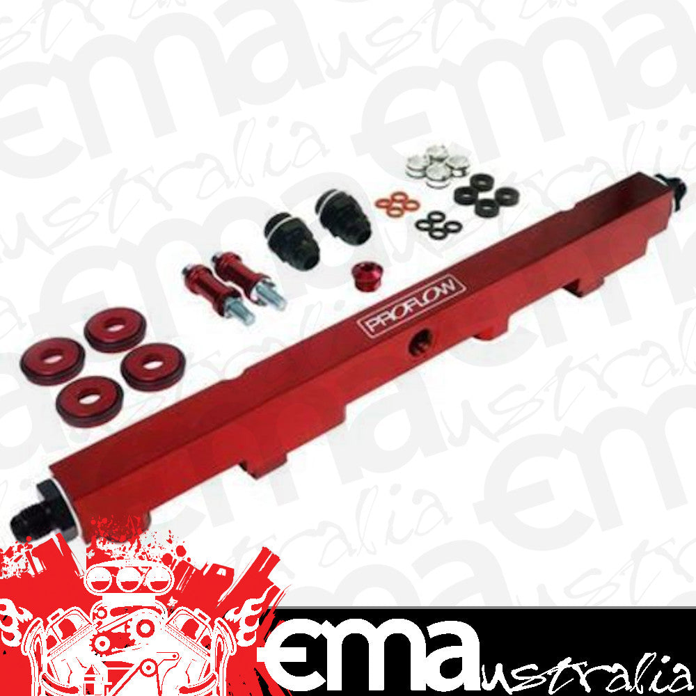 Proflow PFEFRKSR20R Fuel Rails Kit Billet Aluminium Anodised Red For Nissan SR20