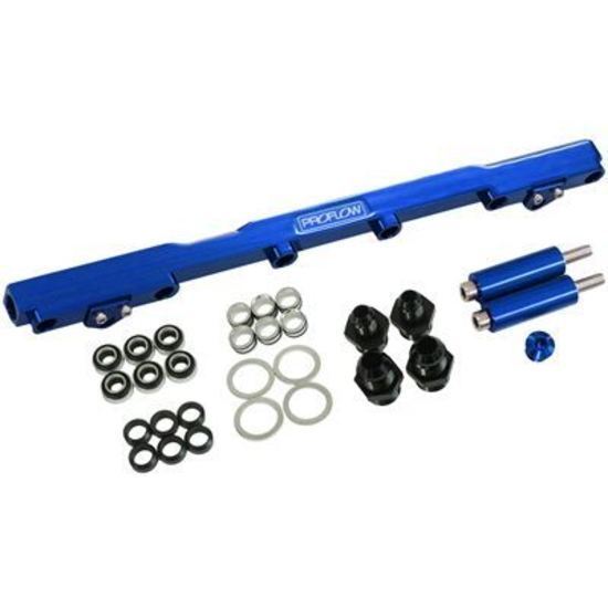 Proflow PFEFRKTOY2JZB Fuel Rails Kit Billet Aluminium Anodised Blue For Toyota 2JZ Turbo