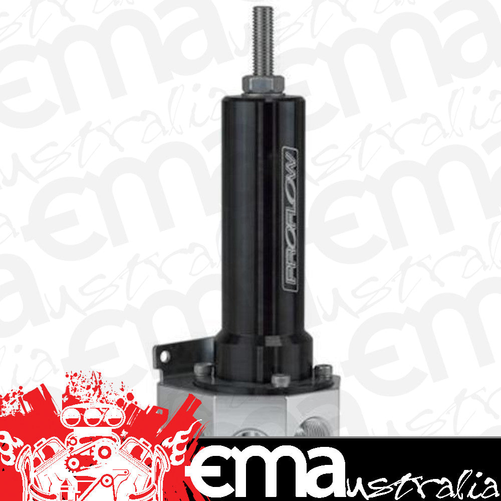 Proflow PFEFS13113 Fuel Pressure Regulator 4-Port Ultra High Flow 40-100 PSI Universal Black Anodised Each