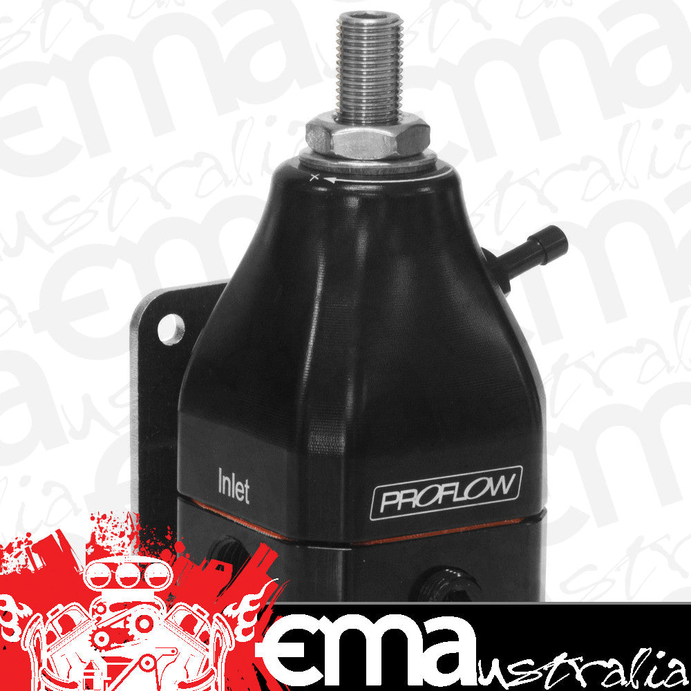 Proflow PFEFS13130 Fuel Pressure Regulator EFI Pro Compact 30-70 PSI 3-Port -06AN Billet Aluminium Universal