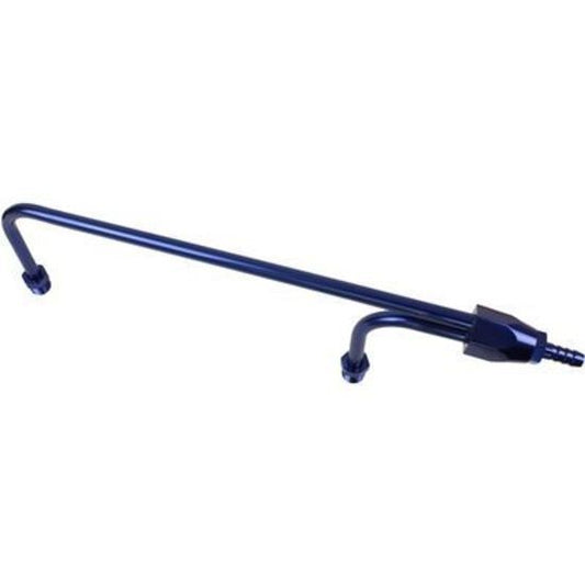 Proflow PFEFS2196B Fuel Line Aluminium Anodised Blue 3/8 " NPT or Barb Inlet 1/8 NPT Gauge Port Holley 4160