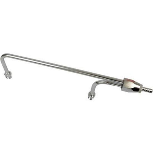 Proflow PFEFS2196S Fuel Line Aluminium Anodised Silver 3/8 " NPT or Barb Inlet 1/8 NPT Gauge Port Holley 4160