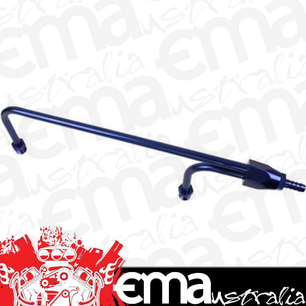 Proflow PFEFS2197B Fuel Line Aluminium Anodised Blue 3/8 " NPT or Barb Inlet 1/8 NPT Gauge Port Holley 4150