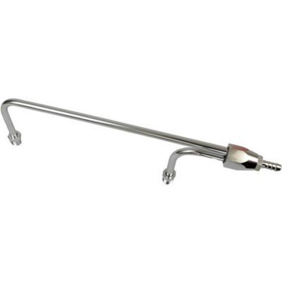 Proflow PFEFS2197S Fuel Line Aluminium Anodised Silver 3/8 " NPT or Barb Inlet 1/8 NPT Gauge Port Holley 4150