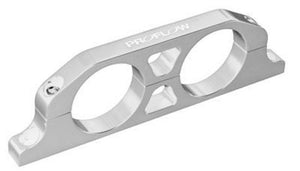 Proflow PFEFS300-3 Fuel Filter Brackets Dual 50mm hole Aluminium Silver Anodised