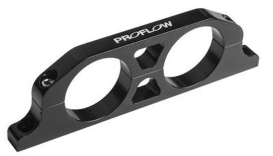 Proflow PFEFS300-3BK Fuel Filter Brackets Dual 50mm hole Aluminium Black Anodised