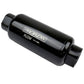 Proflow PFEFS301B-100 Fuel Filter Inline Mount 100 Microns Billet Aluminium Black Anodised 140mm length -10 AN Inlet/Outlet