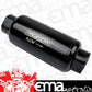 Proflow PFEFS301B-100 Fuel Filter Inline Mount 100 Microns Billet Aluminium Black Anodised 140mm length -10 AN Inlet/Outlet
