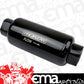Proflow PFEFS303B-100 Fuel Filter Inline Mount Billet Aluminium Black Anodised 100 Microns 90mm length -8 AN Inlet/Outlet Each