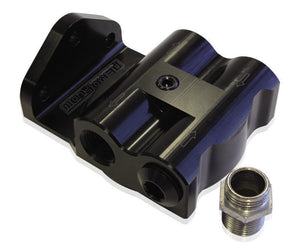 Aeroflow AF64-2061 Billet Oil Filter Remote Mountblack -8 ORB Female Port S Note
