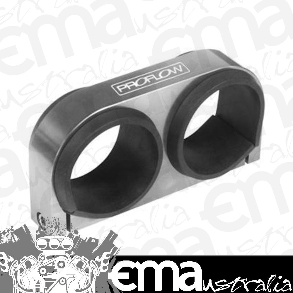 Proflow PFEFS5076P Dual Fuel Pump Bracket Billet Aluminium Bosch/ 044 Style Pumps Silver Anodised