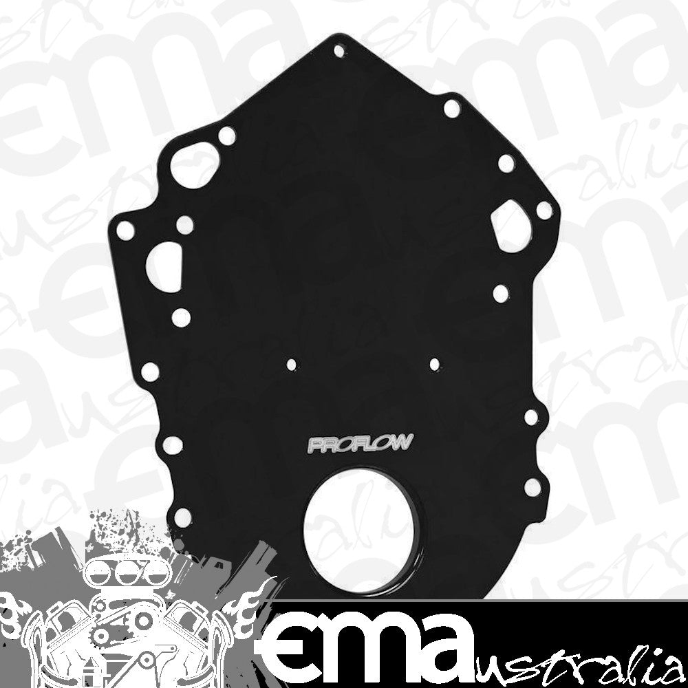 Proflow PFEFTCCBK Timing Cover 1-Piece Billet Aluminium Anodised Black For Ford 302 351C Each