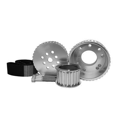 Proflow PFEGK80256 Pulley Kit Billet Silver Gilmer Drive belt For Ford Big Block 429 460 Silver