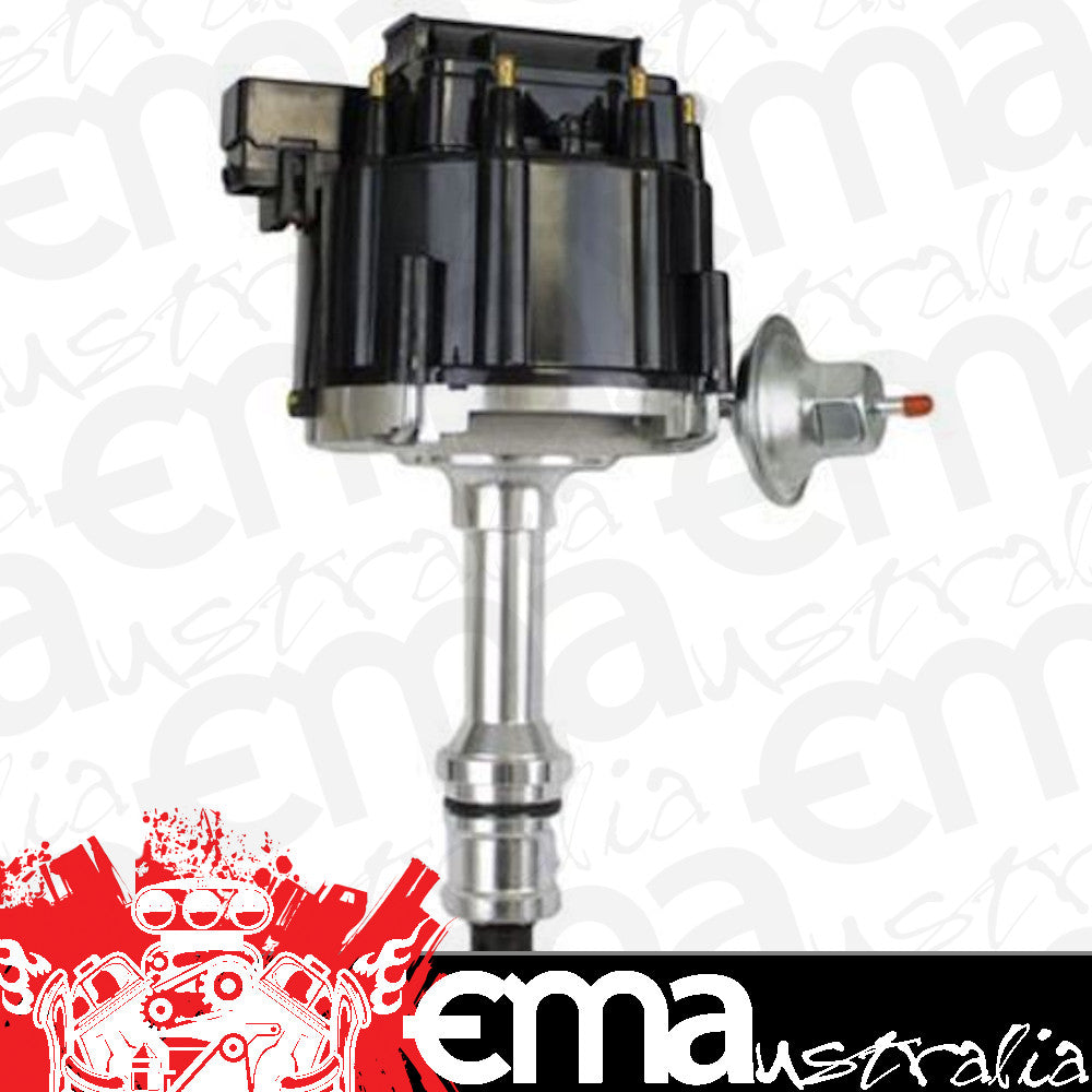 Proflow PFEID610 Distributor HEI Street Series Vacuum Advance Black Cap For Oldsmobile V8 Coil In Cap 50000V