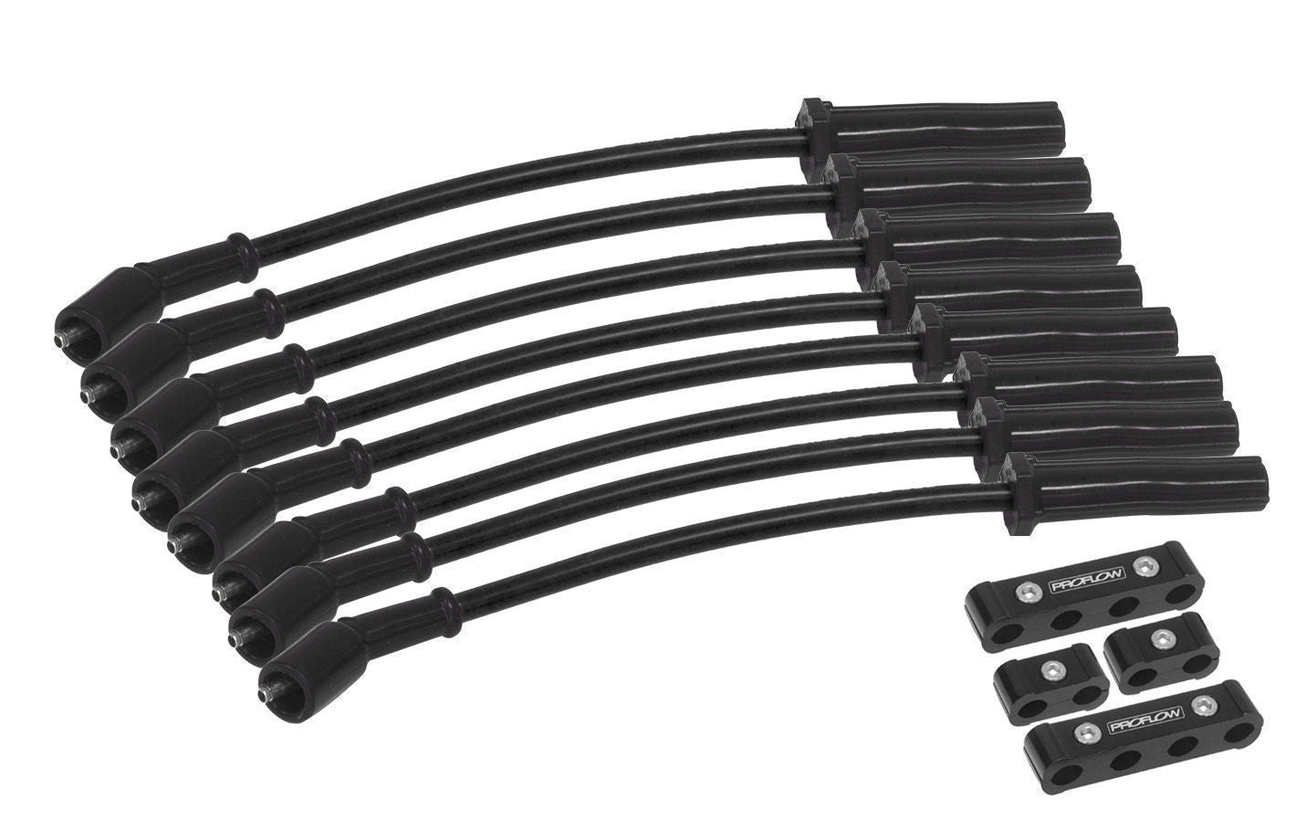 Proflow PFEIGLS10LSBK Spark Plug Pro Lead Wires Spiro Wound 10mm Black Black Boots LS For Holden Commodore Chev