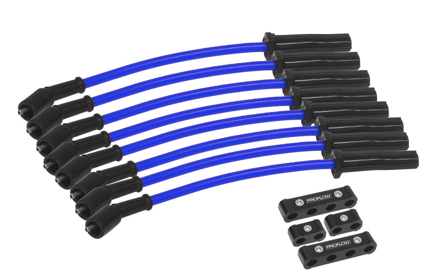 Proflow PFEIGLS10LSBL Spark Plug Pro Lead Wires Spiro Wound 10mm Blue Black Boots LS For Holden Commodore Chev