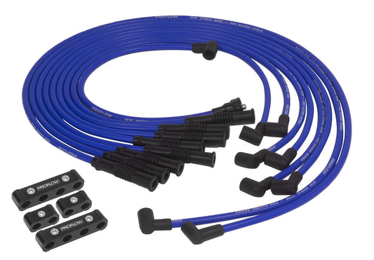Proflow PFEIGLS88BL Spark Plug Pro Lead Wires Set 8.8mm Blue Black Boots Straight Boots Universal V8 with Separator Set