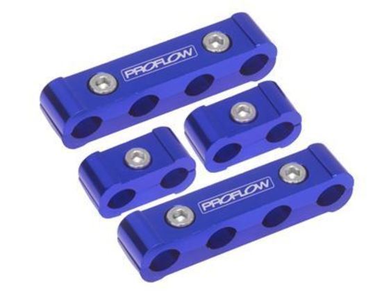 Proflow PFEIGN88BL Billet Aluminium Ignition Lead Wire Looms Blue suit 8.8mm Leads