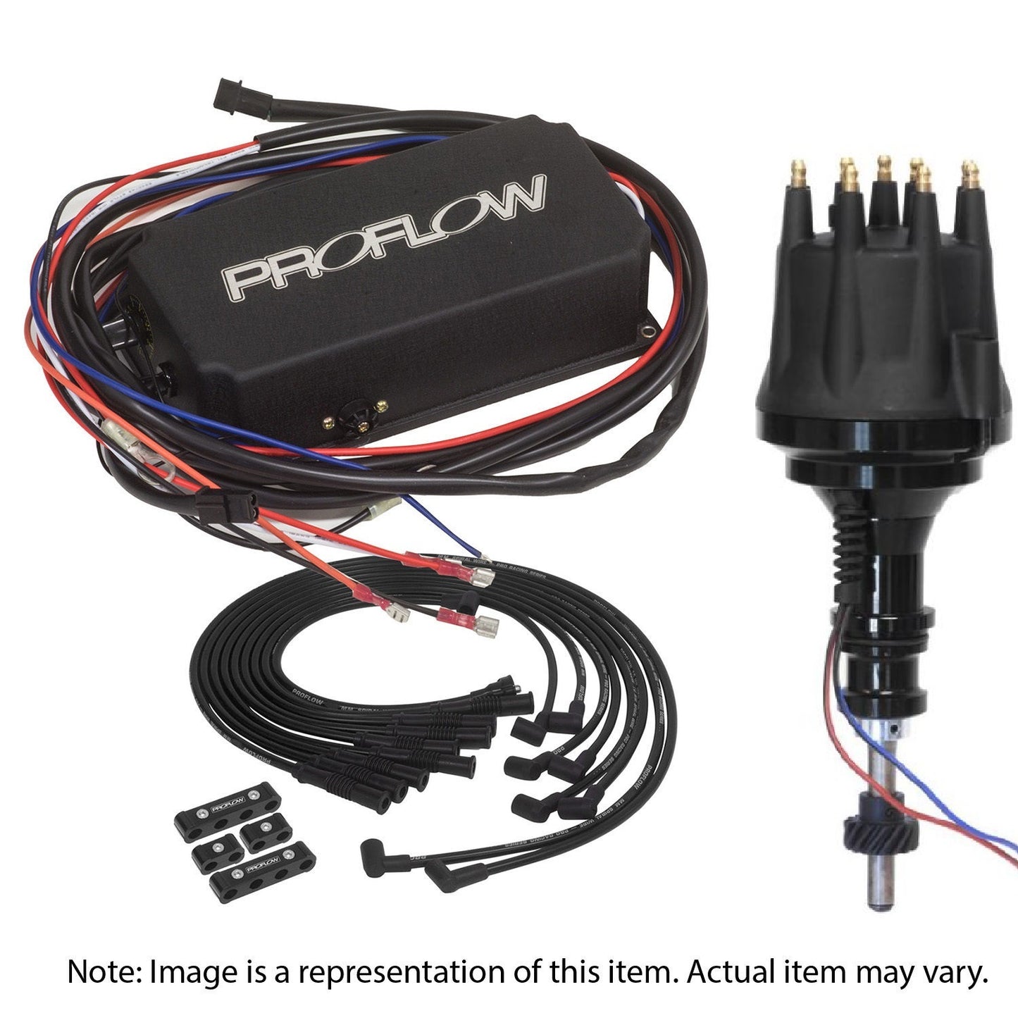 Proflow PFEIGNKL430 Ignition Combo Kit Pro Series Billet Distributor Pro Lead Wires 8.8mm Ignition CDI 6AL Striker Coil SB For Ford 289 302 Windsor