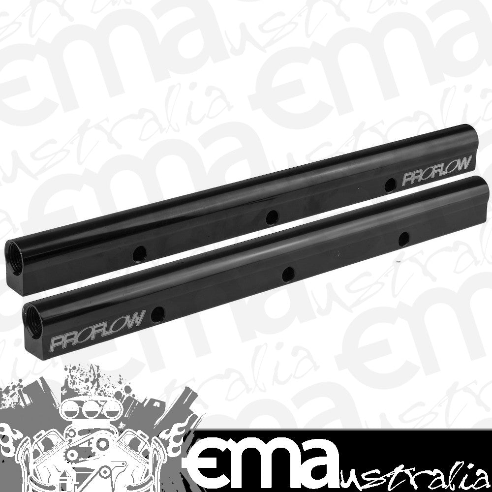 Proflow PFEM62218 SuperMax Fuel Rail Kit Black Aluminium For Chevrolet For Holden LS Fabricated Intake manifold # 63232 63238