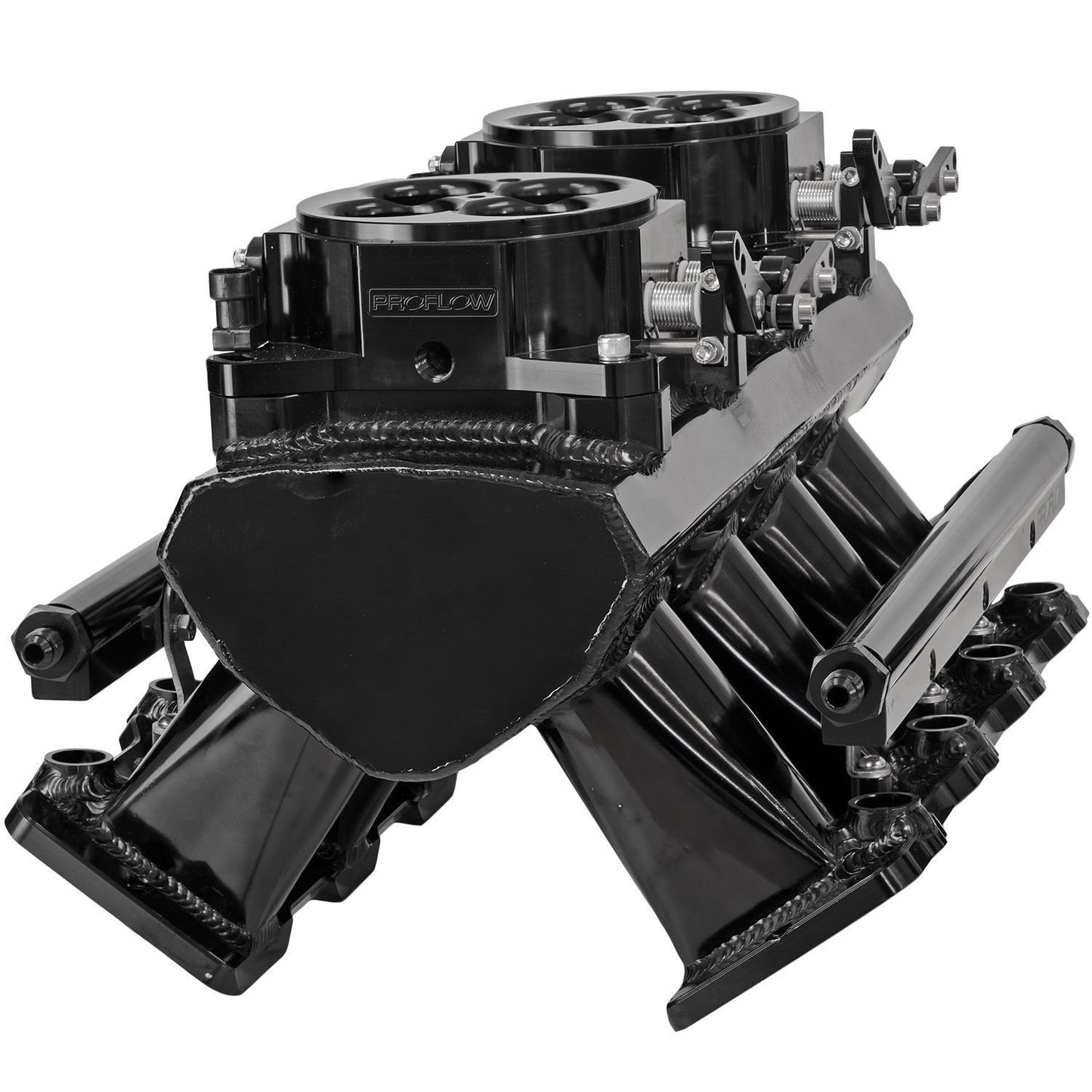 Proflow PFEM63248 SuperMax Intake Manifold Tunnel Ram For Holden Commodore LS3/L92 EFI Fabricated Black W/Fuel Rails