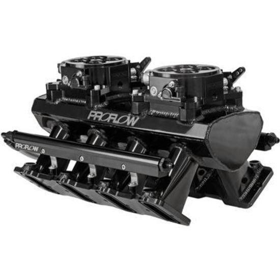 Proflow PFEM63258 SuperMax Intake Manifold Tunnel Ram For Holden Commodore LS7 EFI Fabricated Black W/Fuel Rails