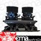 Proflow PFEM64245 SuperMax SB Chev EFI Intake Manifold w/ Fuel Rails Tunnel Ram Fabricated Black 4150/4500 Throttle Body