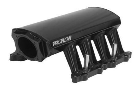 Proflow PFEM64293 SuperMax EFI Intake Manifold With Fuel Rails Fabricated Black 102mm Throttle Body For Ford Mustang 5.0L Coyote Each