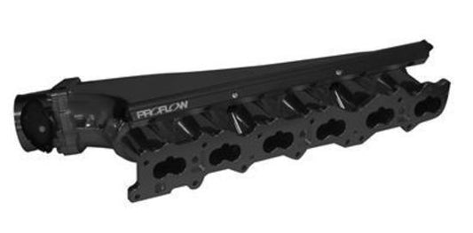 Proflow PFEM67525BK Intake Manifold Kit Fabricated Aluminium Black For Nissan RB25 Inlet Plenum 90mm Throttle Body Fuel Rail Kit