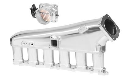 Proflow PFEM67526 Intake Manifold Kit Fabricated Aluminium Polished For Nissan RB26 Inlet Plenum 90mm Throttle Body Fuel Rail