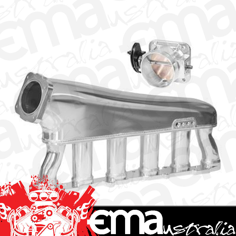 Proflow PFEM67545 Intake Manifold Kit Fabricated Aluminium Polished For Toyota 1FZ-FE Inlet Plenum 90mm Throttle Body Fuel Rail