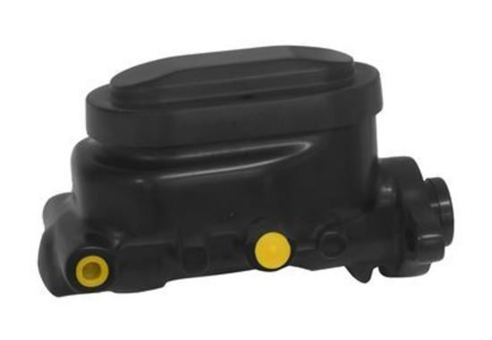 Proflow PFEMC1321BK Master Cylinder Universal GM Raised Top Aluminium Black 1.00 " Bore Dual Bowl Ports Both side Each