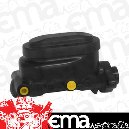 Proflow PFEMC1321BK Master Cylinder Universal GM Raised Top Aluminium Black 1.00 " Bore Dual Bowl Ports Both side Each
